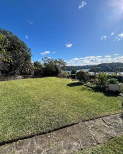 Harbour view lawn and garden beds kept in shape by Moss Gardens.